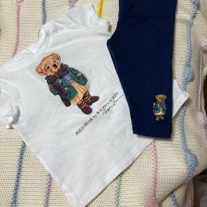 Infant girls Polo shirt & leggings set.